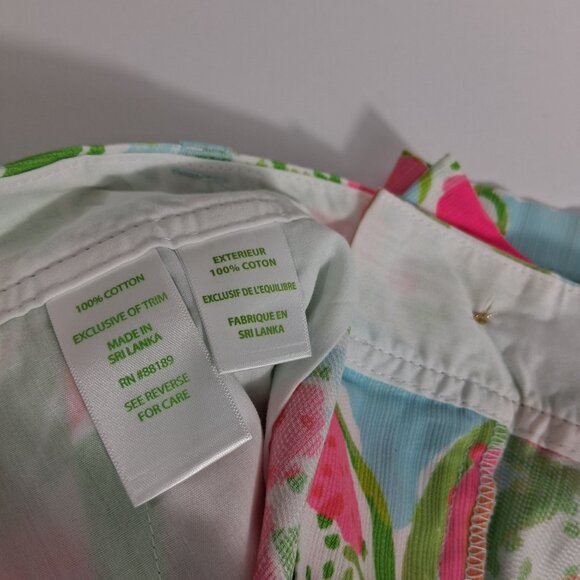Lilly Pulitzer Callahan shorts sz 16 Tidal Wave Pans Garden NWT - Picture 5 of 12